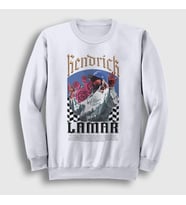 Presmono Unisex Beyaz Roses Rapper Kendrick Lamar Sweatshirt 487190tt
