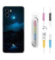 Vivo Y15S Y32 Y33S Y51 Y53S Kılıf Kablo Koruma Spiral Silikon Gece 1633
