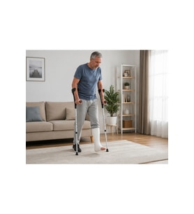 Karvel Medikal Kanedyen Koltuk Değneği 2 Adet Ayarlanabilir Dirsek Destekli Baston Alüminyum Ergonomik Kaymaz Taban