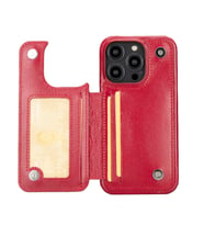 Bouletta Apple iPhone 14 Pro Uyumlu Deri Kılıf UBW V4EF (Kırmızı)
