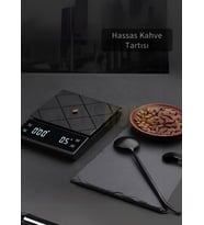 Kahve Terazisi Hassas Zaman Ayarlı Elektronik Mutfak Tartısı