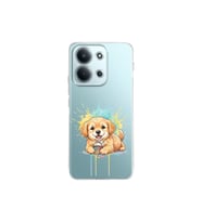 Xiaomi Redmi 15C 4G ile Uyumlu Splash Köpek Tasarımlı Şeffaf Silikon Kılıf