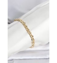 CM 14K Gold Renk Yassı Zincir Model Kadın Bileklik - TJ-BB8305