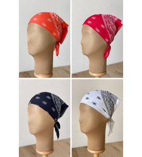%100 Pamuklu Klasik Desen Unisex 4lü Bandana Seti Renkli Bandana Etnik Desenli A Kalite Bandana