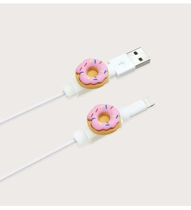 Koyu Pembe Donut Kablo Koruyucu