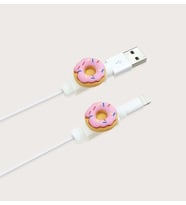 Koyu Pembe Donut Kablo Koruyucu