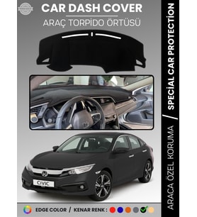HONDA CIVIC (FC5 2015-2022) Torpido Örtüsü Torpido Koruma Tam Uyum Çatlamayı Önler Kolay Montaj