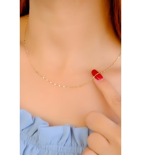 ÇITIR ZİNCİR KOLYE 14 AYAR A085006
