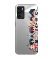 Oppo A16 / A55 Uyumlu Bts Tüm Karakterler Tasarımlı Şeffaf Telefon Kılıfı