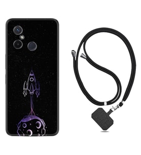 Xiaomi Redmi 12C Kılıf Silikon Boyun Askılı İpli Desenli Silikon Master Space 1630