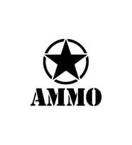 Miyrem Sticker Serisi Army Yıldız Ammo Sticker (Siyah)