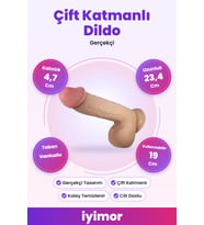 23,4 Cm Çift Katmanlı Gerçekçi Dildo – iyimor