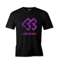 Born to Beat - Logo Grain Siyah Erkek Tshirt
