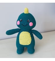 Amigurumi Örgü Oyuncak Sevimli Dinazor (D.Yeşil)
