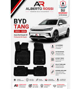 BYD TANG 2025 - 2026 Araca Özel Kauçuk 3D Profesyonel Oto Paspası