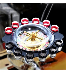 12'Li Shot Bardaklı Rulet Oyunu (Kırmızı)