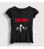 Presmono Kadın Siyah Gang Sopranos T-Shirt 469462tt