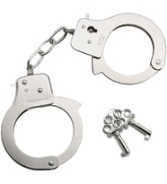 Parti Aksesuar Anahtarlı Oyuncak Metal Kelepçe Polis Kelepçesi