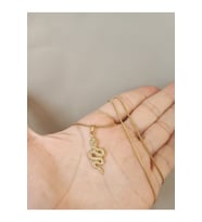 Yılan Şık Tasarım Gold Renk 316L Paslanmaz Çelik Figür Kolye (Gümüş)