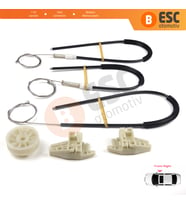 Renault Megane MK2 2002-2008 4/5 Kapı 8200325135 İçin Ön Sağ Kapı Cam Kriko Tamir Seti