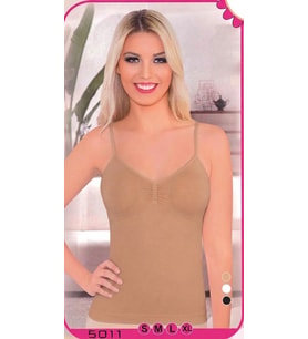 Ten Kadın İnce Askılı Atlet Göğüs Formlu Günlük İç Giyim S-XL 5011