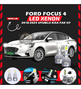 Ford Focus 4 2018-2024 Kısa Far Uyumlu Şimşek Etkili Led Xenon Performance Series H7