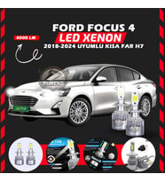 Ford Focus 4 2018-2024 Kısa Far Uyumlu Şimşek Etkili Led Xenon Performance Series H7