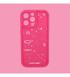 IPHONE 15 PRO; DESENLİ, KENARI ÇIKNTILI, DARBE ÖNLEYİCİ, KAMERA KORUYUCU LÜKS SİLİKON KILIF (Pembe)