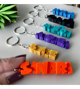 Kişiye Özel İsimli 3D Anahtarlık