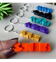 Kişiye Özel İsimli 3D Anahtarlık
