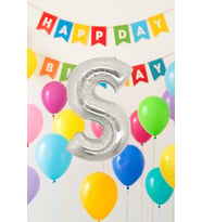 Folyo Harf S Gümüş 26 Inc 66 Cm Balonevi