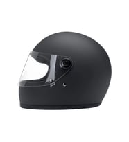 Motosiklet Retro Kask Harley Cafe Racer Bobber Full Face Motor Kaskı Mat Siyah