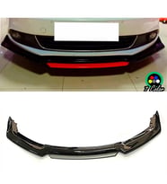 Vw Jetta MK5 Gri Renkli Şeritli Dilli Ön Lip 4 Prç Parlak Siyah ABS 2005 -2010