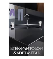 Metal Etek Pantolon Askısı - Mandallı Etek Askısı Pantolon Askısı 8 Adet
