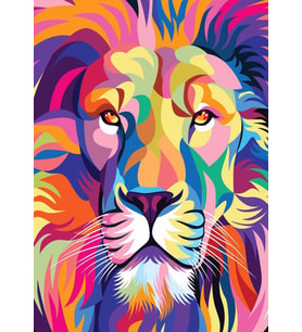 Nova 1000 Parça Renkli Aslan Portresi Puzzle