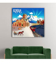 Kars Tasarımlı Kanvas Tablo
