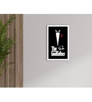 BK Home Godfather Baba Tasarımlı Dekoratif Ahşap Beyaz Çerçeveli Tablo-25