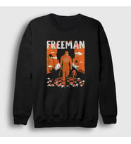 Presmono Unisex Siyah Gordon Freeman Oyun Half Life Sweatshirt 542927tt