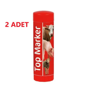 TopMarker Hayvan İşaretleme Kalemi Kırmızı-2 Adet