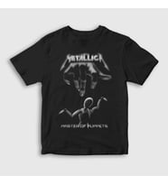 Presmono Unisex Çocuk Siyah Master Of Puppets V3 Metallica T-Shirt 523291tt