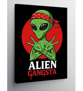 Kanvas Tablo Alien Gangsta Figürü