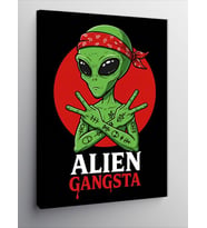 Kanvas Tablo Alien Gangsta Figürü
