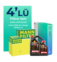 MANN Mercedes A200 Benzin Filtre Bakım Seti Motul Motor Yağlı (2012-2018) 4 Lü