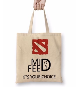 Dota 2 Mid Or Feed Bez Çanta Uzun Saplı