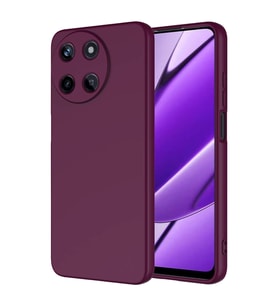 Realme 11 4G Uyumlu Kılıf Zore Mara Lansman Kapak (Koyu Mor)
