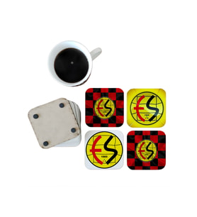 Ghostbastır Design Eskişehirspor Dekoratif Ahşap Bardak Altlığı Seti 0120