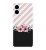 Pova 5 Kılıf Resimli Desenli Baskılı Silikon Strip Pink Flowers 1396