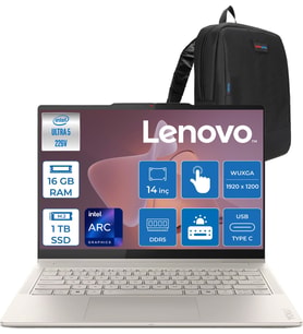 Lenovo Yoga 7 2-In-1 Intel Core Ultra 5 226V 16GB Ddr5 1tb SSD Intel Arc Graphics 130V 14" Wuxga OLED 600NITS Windows 11 Home Dokunmatik Taşınabilir Bilgisayar 14ILL1030H02 + Yogapen + Zettaçanta