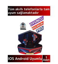 Premium iPhone 16 Tam Uyumlu Metal Kasa Led Işıklı ANC Gamer Kulak İçi Bluetooth Oyuncu Kulaklığı