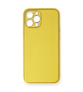 Apple İphone 12 Pro Kılıf Coco Deri Silikon Kapak - Sarı